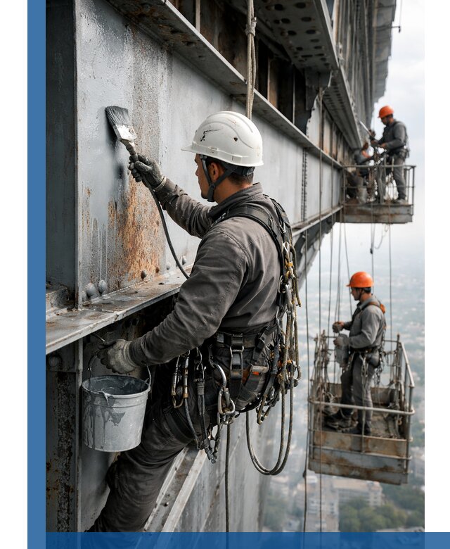 Покраска металлоконструкций на высоте в Пыти-Яхах профессионально