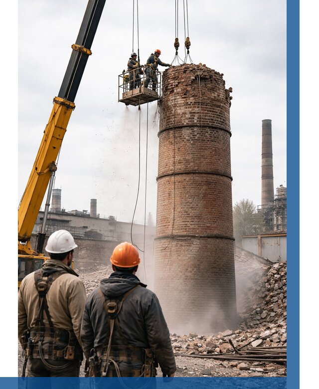 Демонтаж дымовой трубы в Пыти-Яхах от 91557 р. | ВЫСОТНИК-Пть, смета