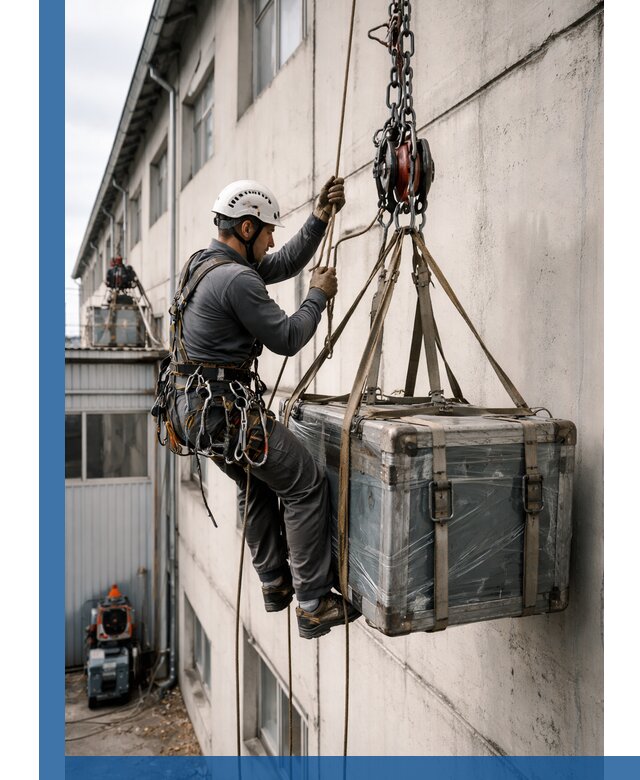 Подъем грузов на высоту в Пыти-Яхах для промышленных объектов