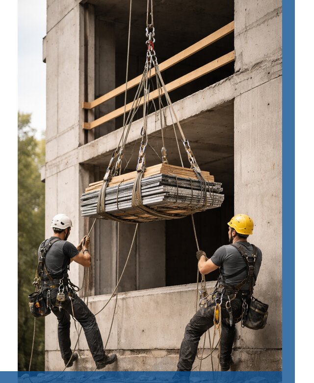 Подъем материала на этаж веревками в Пыти-Яхах от 1526 р. | ВЫСОТНИК-Пть