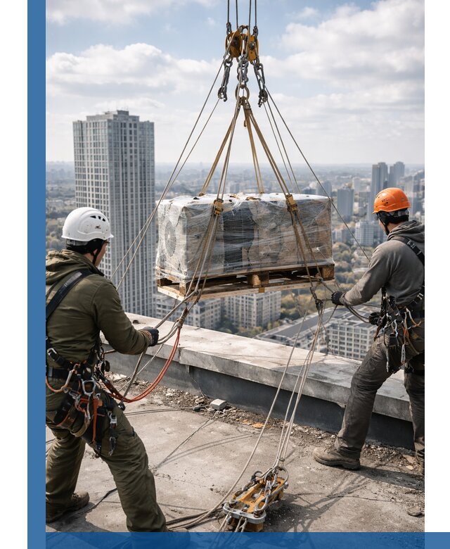 Подъем и монтаж крупногабаритных грузов на крышу в Пыти-Яхах