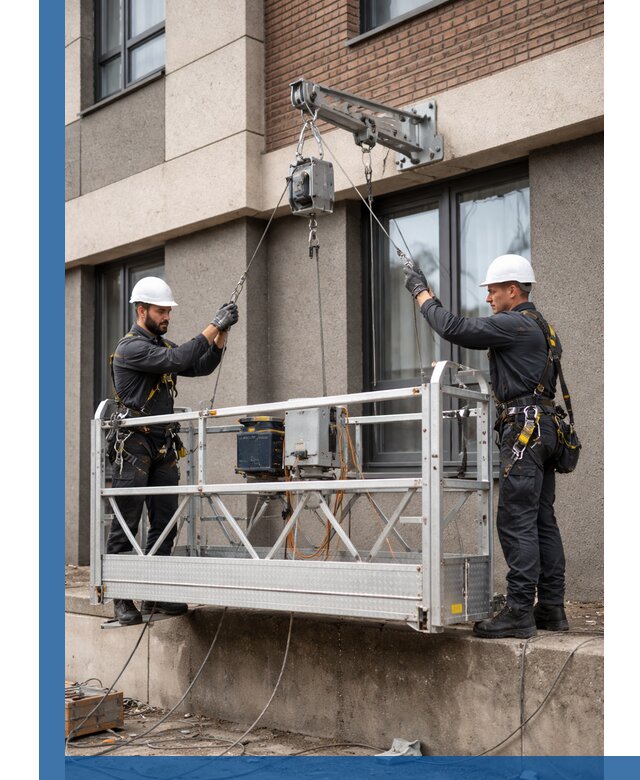 Монтаж и подъем фасадной люльки в Пыти-Яхах с гарантией безопасности