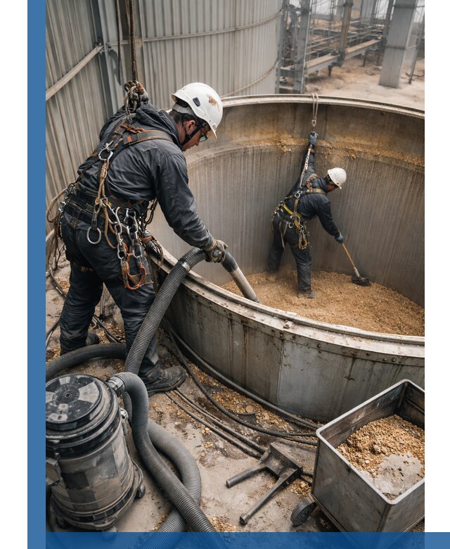 Профессиональная чистка зерновых бункеров в Пыти-Яхах с выездом