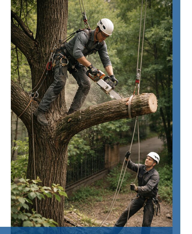 Спил деревьев альпинистами в Пыти-Яхах от 8138 р. | ВЫСОТНИК-Пть