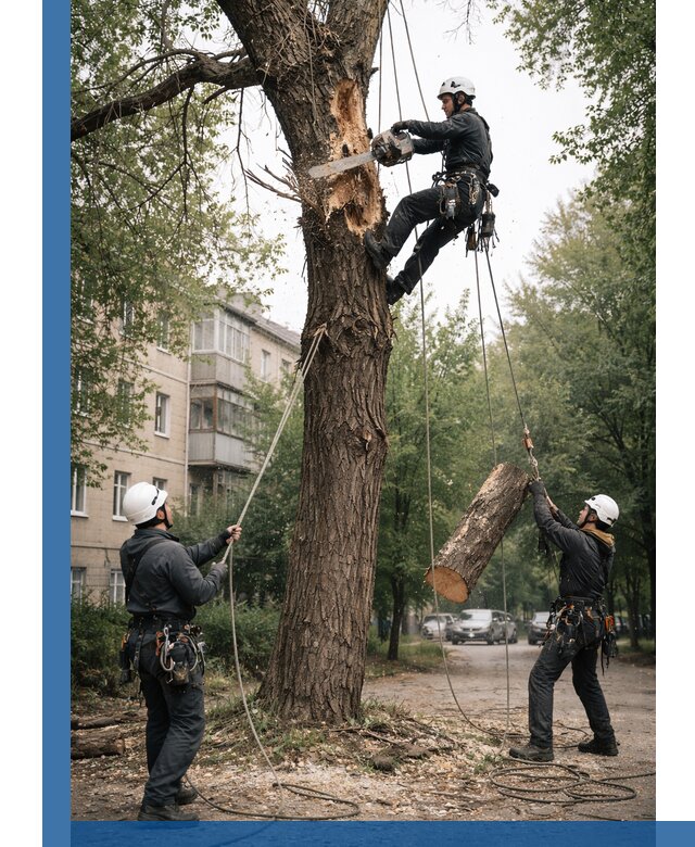 Срочное удаление аварийных деревьев в Пыти-Яхах с гарантией безопасности