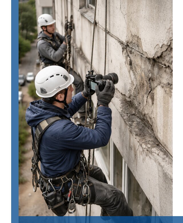 Фотофиксация дефектов фасада с высотной съемкой в Пыти-Яхах