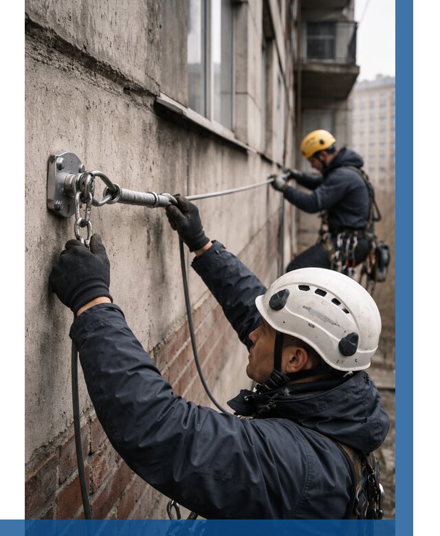 Монтаж анкерных линий в Пыти-Яхах от 3052 р. | ВЫСОТНИК-Пть