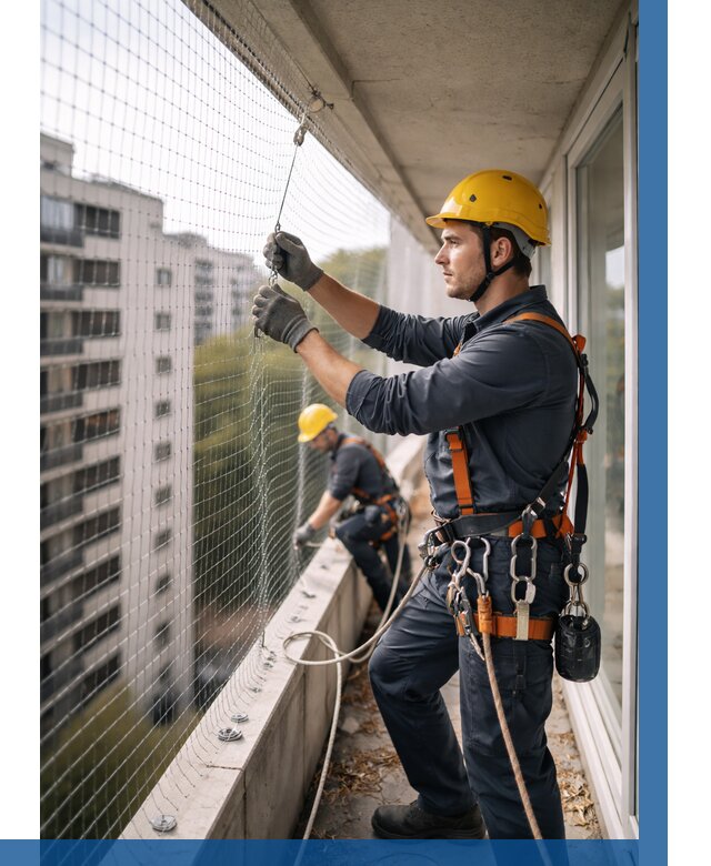 Монтаж сетки от птиц в Пыти-Яхах от 4578 р. | ВЫСОТНИК-Пть